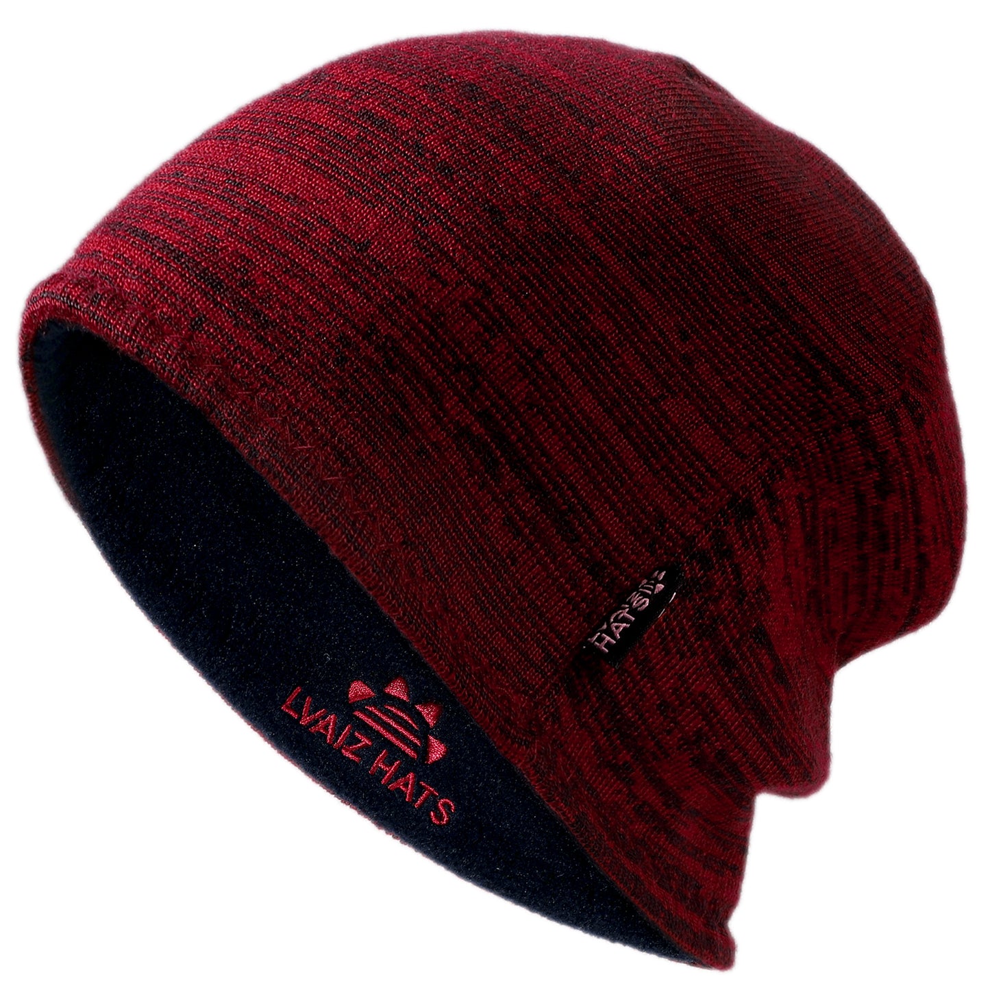 Reversible Fleece Lined Knitted Beanie