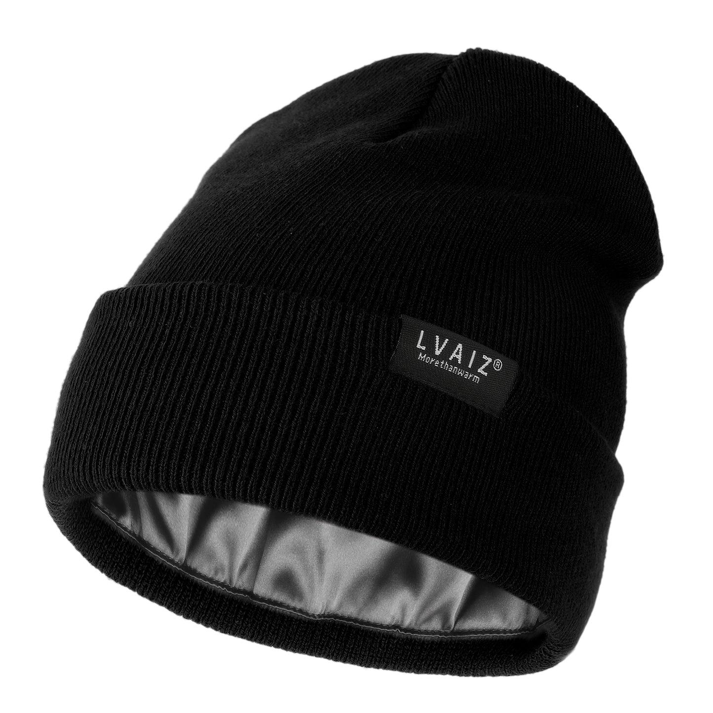 2 Pack Satin Cuffed Beanie Hats
