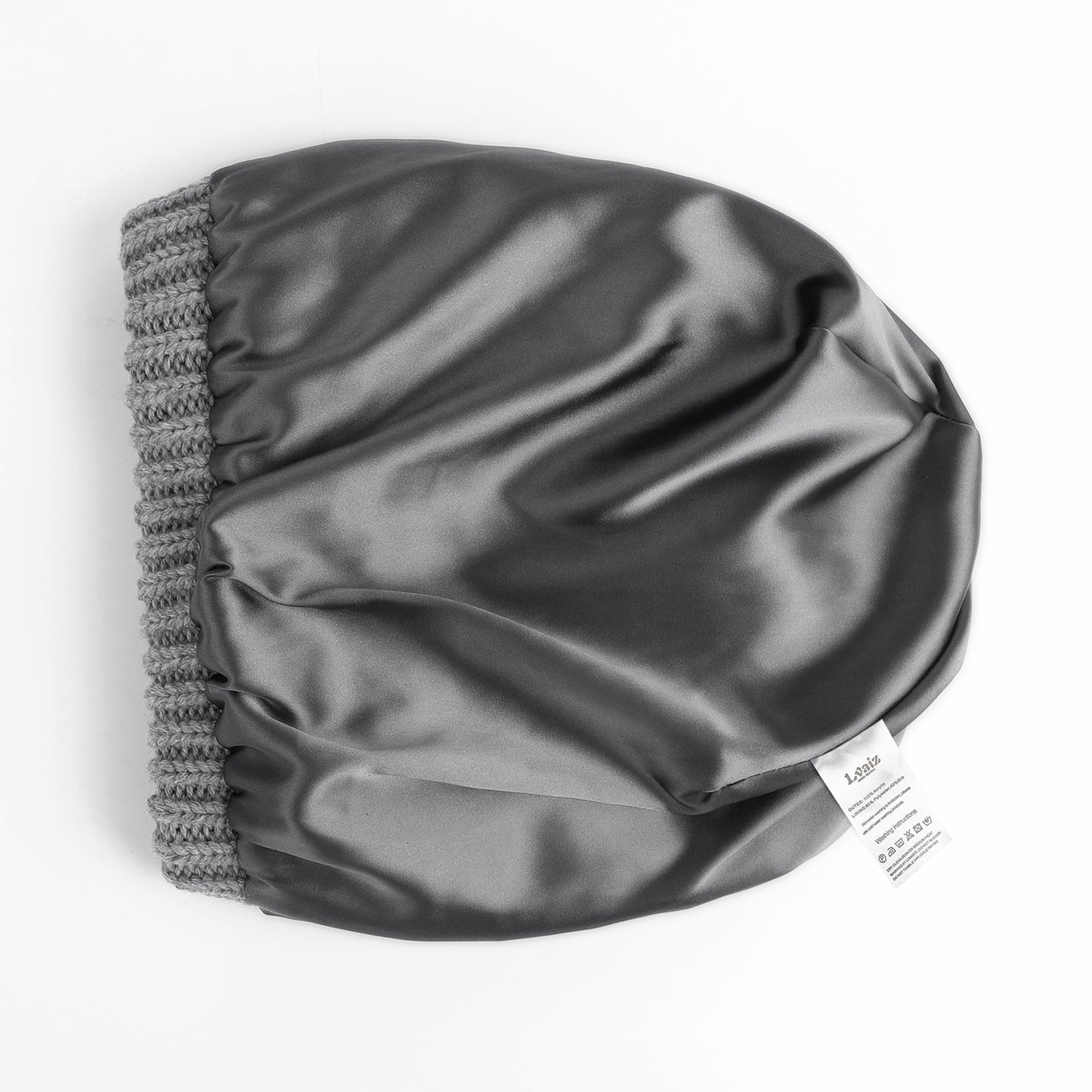 2 Pieces Satin Lined Cable Beanies