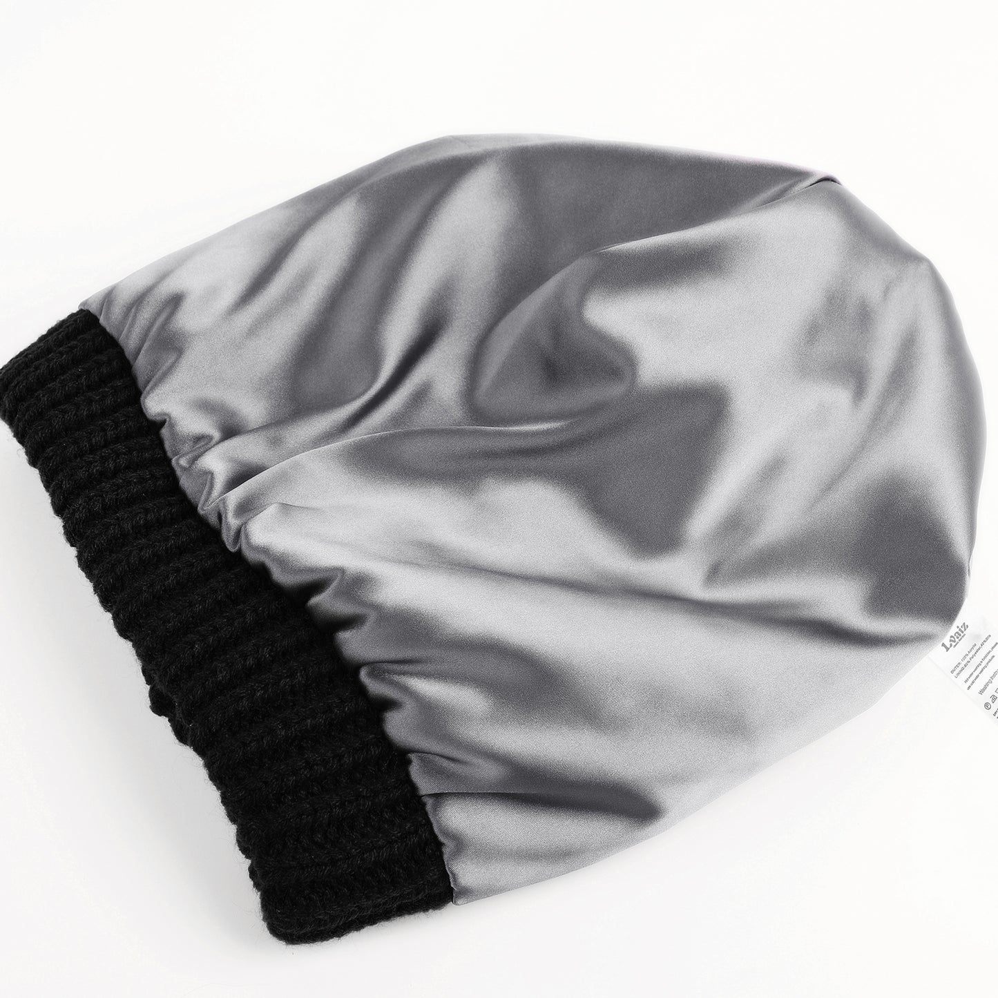 2 Pieces Satin Lined Cable Beanies