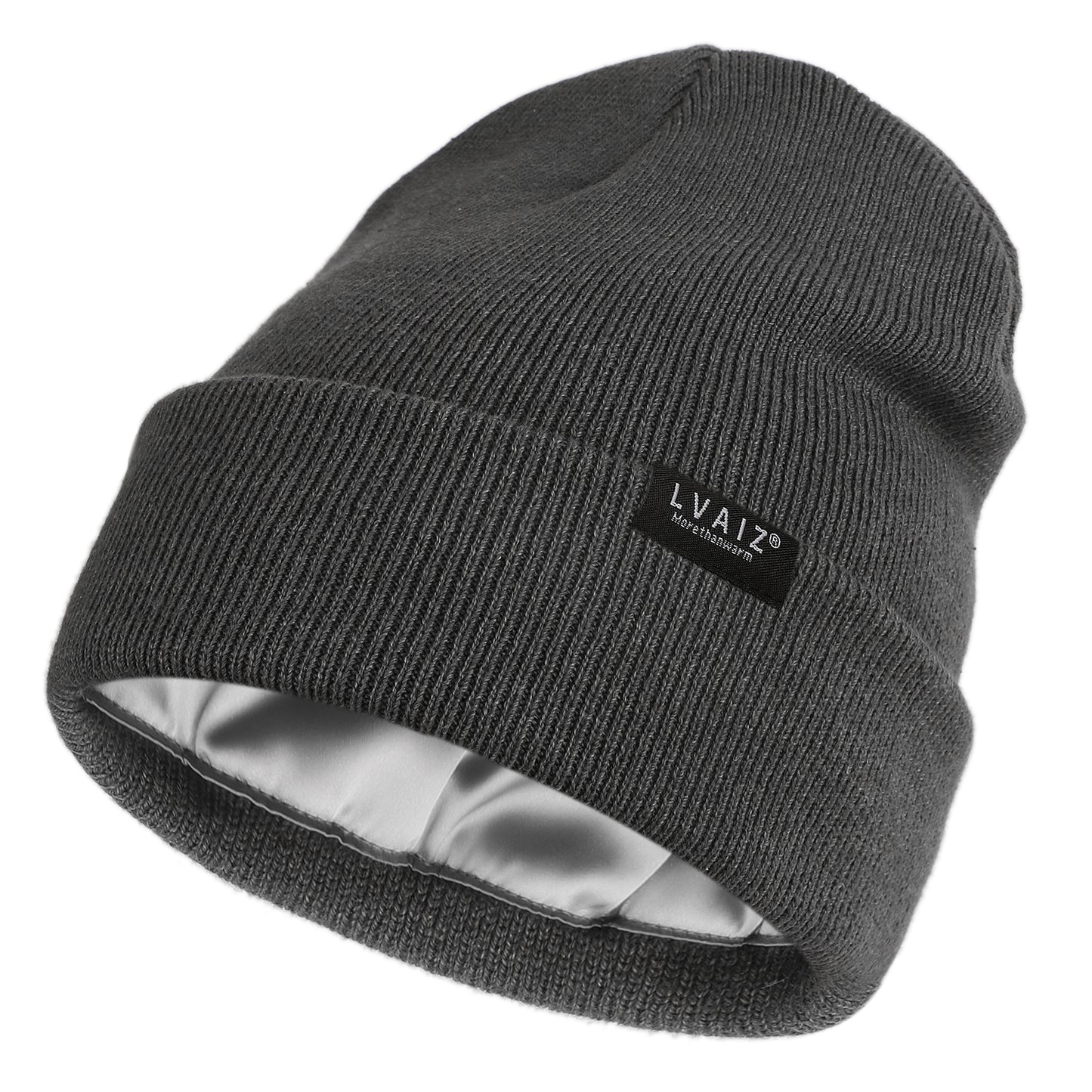 2 Pack Satin Cuffed Beanie Hats