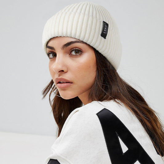 Knitted Wool Short Cuffed Skull Beanies