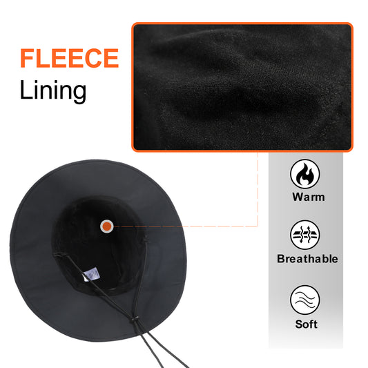 Fleece Lined Waterproof Rain Bucket Hat