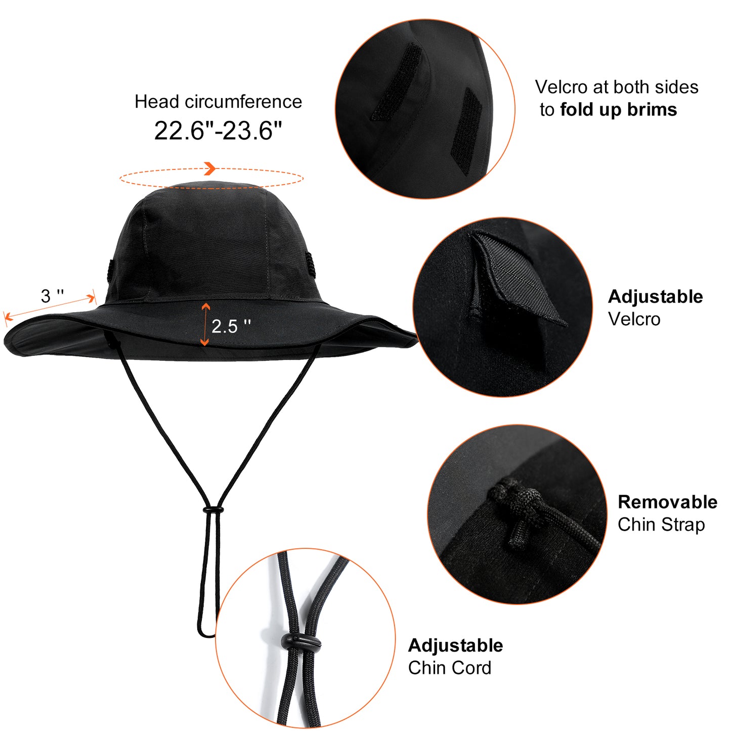 Fleece Lined Waterproof Rain Bucket Hat