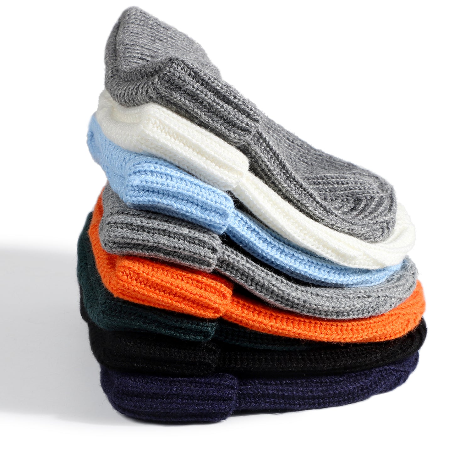 Knitted Wool Short Cuffed Skull Beanies