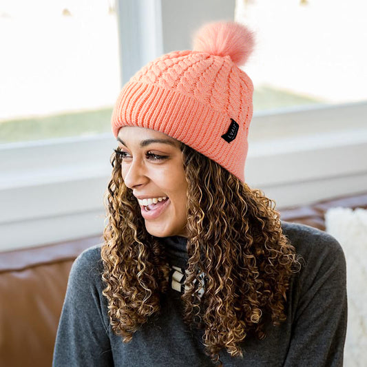 Pom Satin Lined Beanie