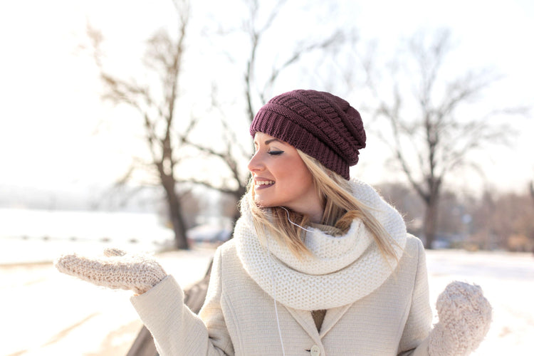 Stay warm when the weather turns cold with this chic beanie.