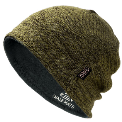 Reversible Fleece Lined Knitted Beanie