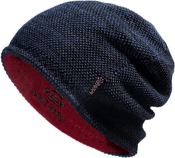 Flip Design Reversible Fleece Lined Knitted Beanie