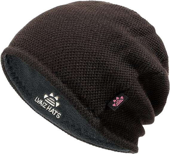 Flip Design Reversible Fleece Lined Knitted Beanie