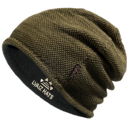 Flip Design Reversible Fleece Lined Knitted Beanie